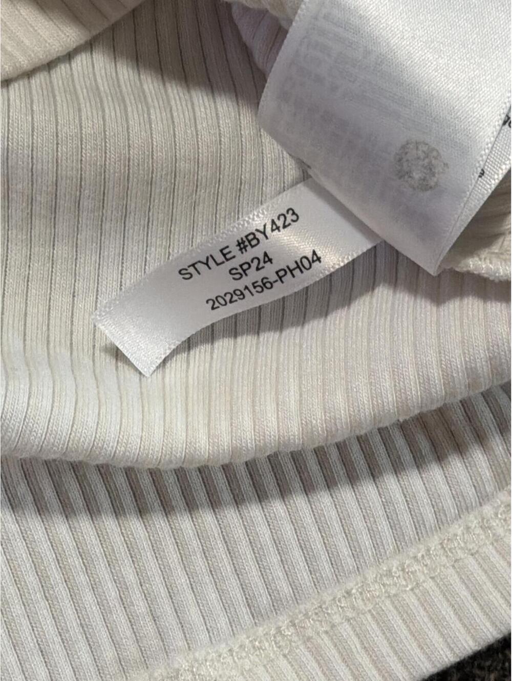 J.Crew Cream Ribbed Flutter Sleeve Sleeveless Top Women's XS BY423 - Picture 6 of 7
